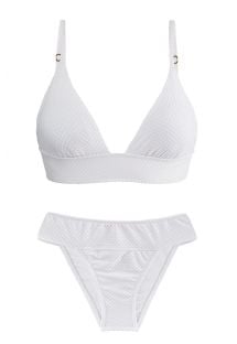 Bikini longline fijo blanco con cinturilla - CLOQUE BRANCO COS COMFORT