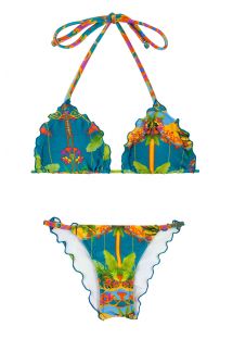 BBS X RIO DE SOL - Colorful printed fixed scrunch bikini - COCOS FRUFRU FIXO