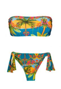 BBS X RIO DE SOL - Colorful printed bandeau bikini - COCOS RETO