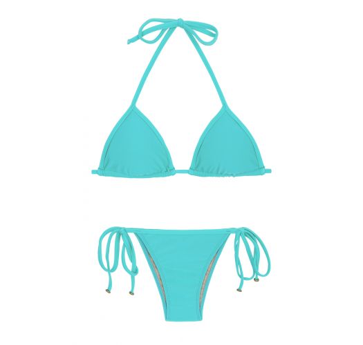 Two Piece Swimwear Turquoise Side-tie Brazilian Bikini - Piscina Tri