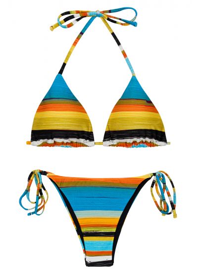 Brazilian bikini with colorful stripes - SET ARTSY TRI-INV IBIZA