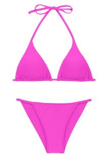 Bikini brasileño atrevido rosa magenta con lados delgados - SET UV-PINK TRI-INV CHEEKY-FIXA