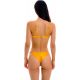 Teksturowane żółte bikini typu cheeky z cienkimi bokami - SET EDEN-PEQUI BALCONET CHEEKY-FIXA