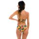 Geel oranje bustier bikini met bloemenprint en geregen achterzijde - SET LIS TRI-TANK COMFY