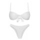 Teksturowane białe bikini push-up typu balkonetka - SET COTELE-BRANCO BALCONET-PUSHUP LISBOA