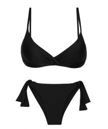 Underwired black bralette bikini - SET PRETO BALCONET-INV ITALY