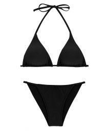 Black cheeky Brazilian bikini with slim sides - SET PRETO TRI-INV CHEEKY-FIXA