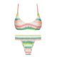 Bustier-Bikini verstellbar, Tie-Dye-Print gestreift - SET REVELRY BRALETTE RIO-COS