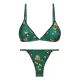 Bikini fisso brasiliano verde con strisce fianchi sottili e stampa leopardo - SET ROAR-GREEN TRI-FIXO CALIFORNIA