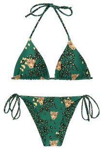 Green leopard print side-tie bikini - SET ROAR-GREEN TRI-INV IBIZA-COMFY
