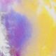 Scrunch-Bikinihose mit Tie-Dye-Print violett/gelb, Rand gewellt - BOTTOM TIEDYE-PURPLE FRUFRU