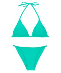 Bikini brésilien cheeky vert d'eau côtés fins et triangle - SET UV-ATLANTIS TRI-INV CHEEKY-FIXA