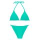 Bikini brasiliano sfacciato verde acqua, triangolo a tendina e slip fisso a strisce sottili sui fianchi - SET UV-ATLANTIS TRI-INV CHEEKY-FIXA