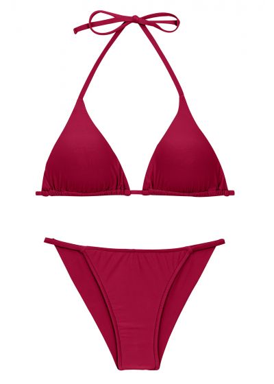 Garnet red cheeky Brazilian bikini with thin sides - SET UV-DESEJO TRI-INV CHEEKY-FIXA