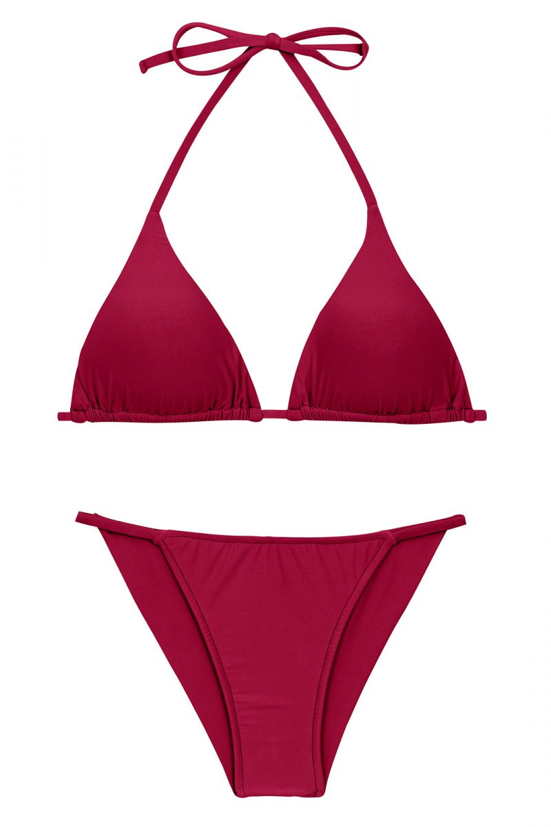 Garnet red cheeky Brazilian bikini with thin sides - SET UV-DESEJO TRI-INV CHEEKY-FIXA