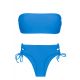 Bikini a fascia blu vita alta con laccetti doppi - SET UV-ENSEADA BANDEAU-RETO MADRID
