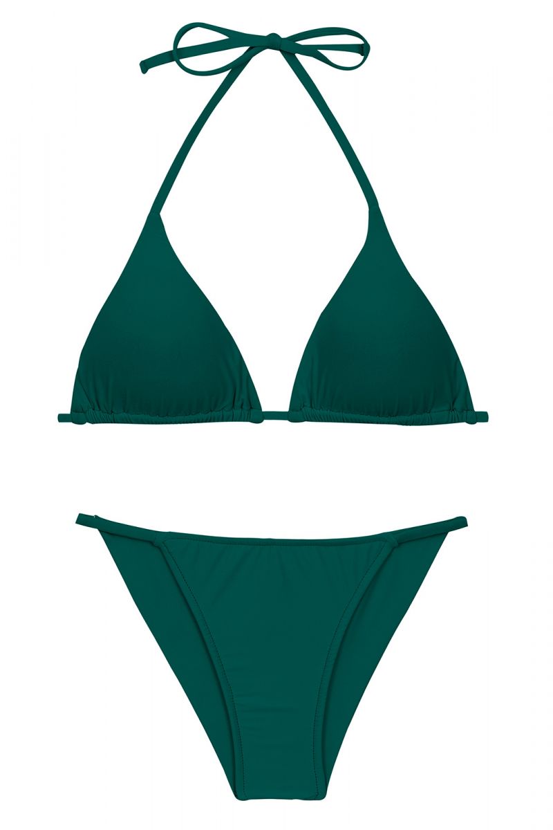 Dark green cheeky Brazilian bikini with slim sides - SET UV-GALAPAGOS TRI-INV CHEEKY-FIXA