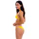 Bikini brasiliano sfacciato giallo, triangolo a tendina e slip fisso a strisce sottili sui fianchi - SET UV-MELON TRI-INV CHEEKY-FIXA