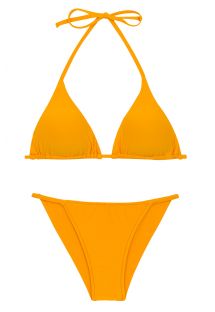 Bikini brasileño atrevido amarillo anaranjado con lados delgados - SET UV-PEQUI TRI-INV CHEEKY-FIXA