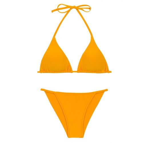 Bikini brasiliano sfacciato giallo arancio con fianchi sottili - SET UV-PEQUI TRI-INV CHEEKY-FIXA