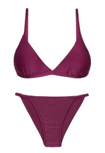 Iridescent purple cheeky Brazilian bikini with thin sides - SET VIENA TRI-FIXO CHEEKY-FIXA