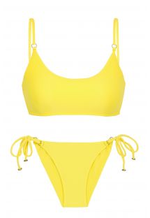 Bikini amarillo limón con lazos - STREGA BRA