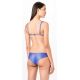 Geriffelter Triangel-Bikini in Foulard-Form - LONGO AZUL LISO CANELADO