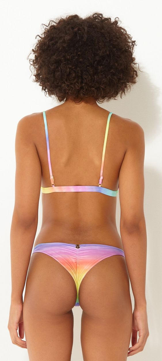 Bikini triangle fixe imprimé arc-en-ciel - FIXED RAINBOW CLOUD