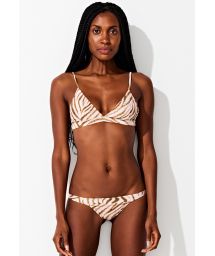 Luxurious fixed triangle bikini with tiger print - FIXED WHITE TIGER