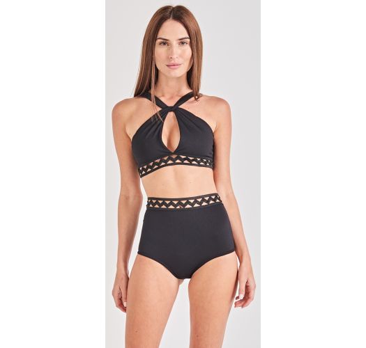 high waisted crop bikini