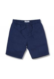 Pantalones cortos 100% Lino color marino - SPORT LINEN SHORT NAVY BLUE