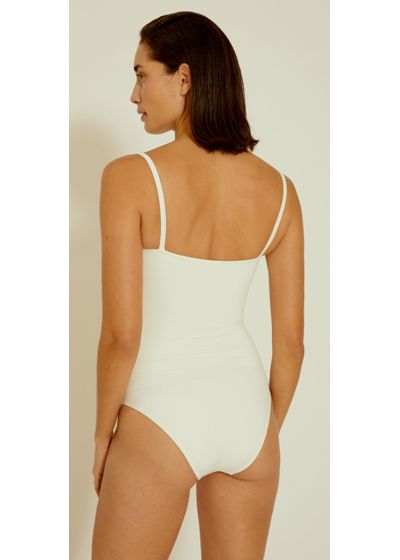 STRAP DETAIL SQUARE ONE PIECE OFF WHITE