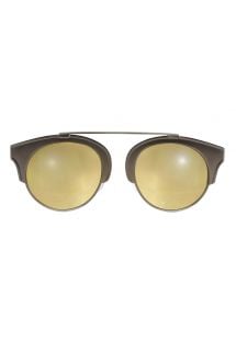Brązowe okulary z lustrzanymi szkłami - ROSA BRONZE