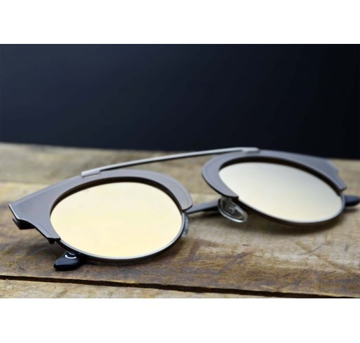 Lunettes de soleil bronze et verres miroir - ROSA BRONZE