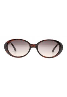 Винтажные солнечные очки коричневого цвета со стёклами овальной формы - ULRIKA ECAILLES MARRON