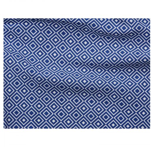 Short de plage gomtrique bleu coupe ajuste - ANGRA TAILORED LONG NAVY BLUE