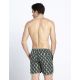 Khaki printed swimming shorts with patterns - WODAABE