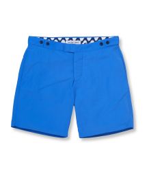 Пляжные шорты синего цвета с карманами, регулируются по талии - BLOCK TAILORED LONG BLUE