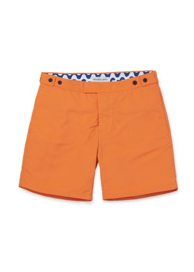 Регулируемые по талии шорты оранжевого цвета с карманами - BLOCK TAILORED LONG ORANGE