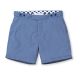 Blå, åtsittande shorts för män - BLOCK TAILORED SHORT SLATE