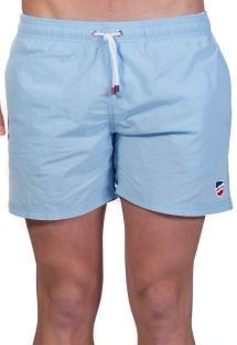 Homme Cali Holi Beach Stripe Shorts Bleu Blanc Léger