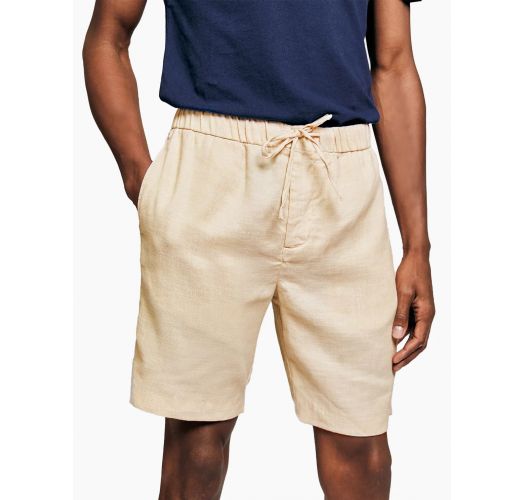 FELIPE LINEN SHORTS SAND
