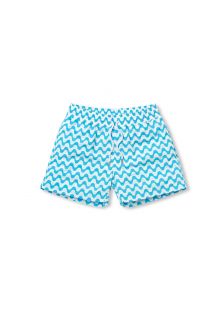 Short de bain imprimé vagues bleu ciel/blanc - COPACABANA SPORT AGUA