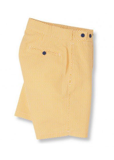 Yellow beach shorts with yellow / orange graphic print - IPANEMA TAILORED LONG SUNFLOWER