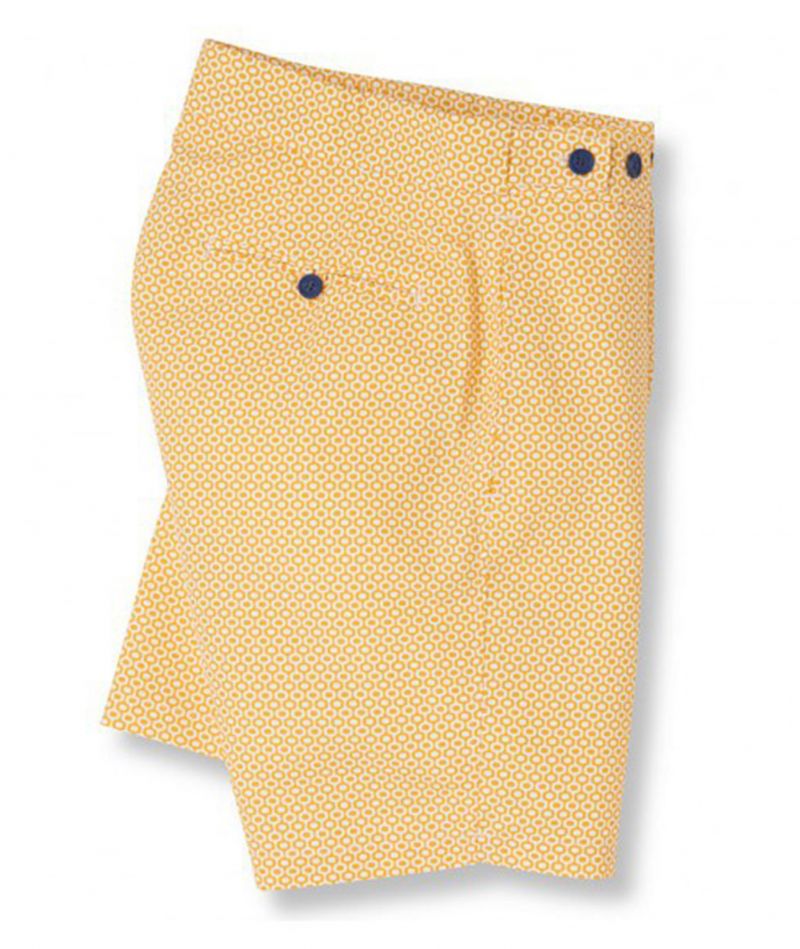 Yellow beach shorts with yellow / orange graphic print - IPANEMA TAILORED LONG SUNFLOWER