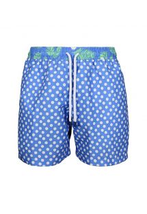 Man swim shorts in blue mixed print - SWIM SHORT DOTS CLASSIC