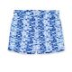Short de bain graphique bleu/blanc et poches - SAMBA TAILORED SHORT SKY BLUE