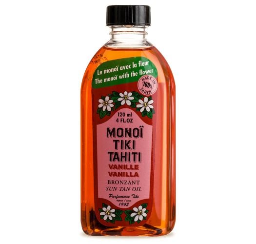 Monoï med vaniljeduft, solbeskyttelse SPF 3 - TIKI Monoi Vanille SPF3 120ml