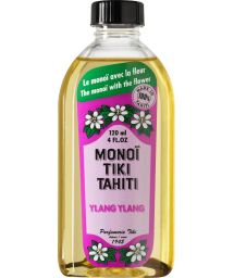 Ylang-ylang doftande Monoï-olja med blomma, tillverkad i Tahiti - TIKI Monoi Ylang Ylang 120 ml