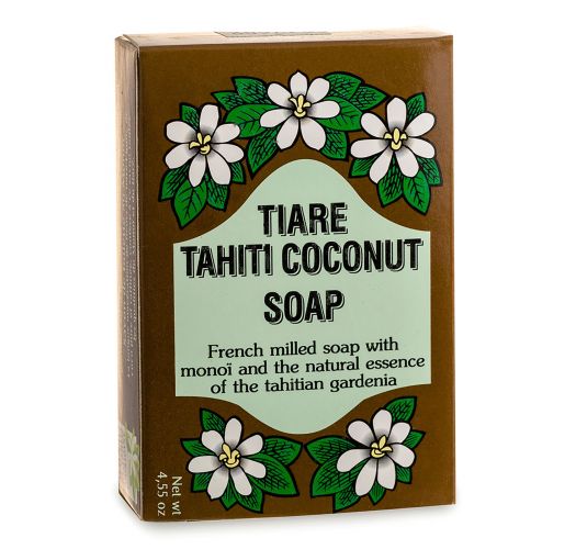 Sữa tắm thảo dược chứa 30% tinh chất Tahitian với mùi hương dừa - TIKI SAVON TIARE TAHITI COCO 130g